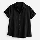 Short-sleeved cotton summer golf t-shirt - AntoniosClothing - Black
