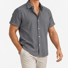 Short-sleeved cotton summer golf t-shirt - AntoniosClothing - Grey