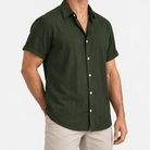 Short-sleeved cotton summer golf t-shirt - AntoniosClothing - Green