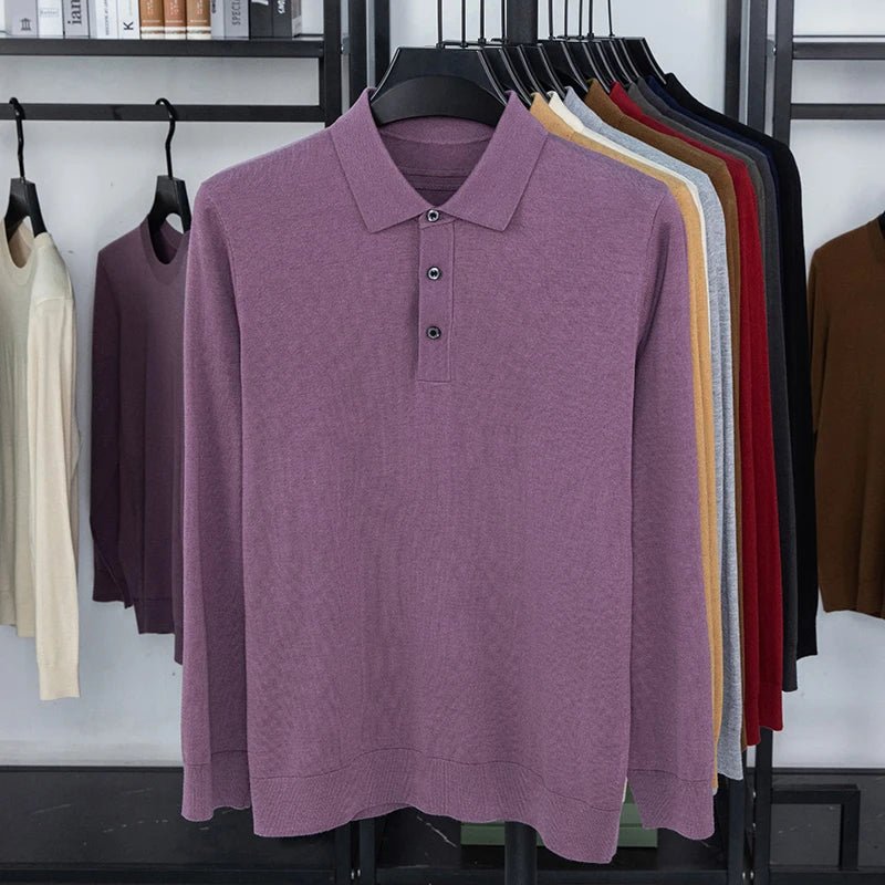 Silk - wool cashmere polo sweater - Antonios