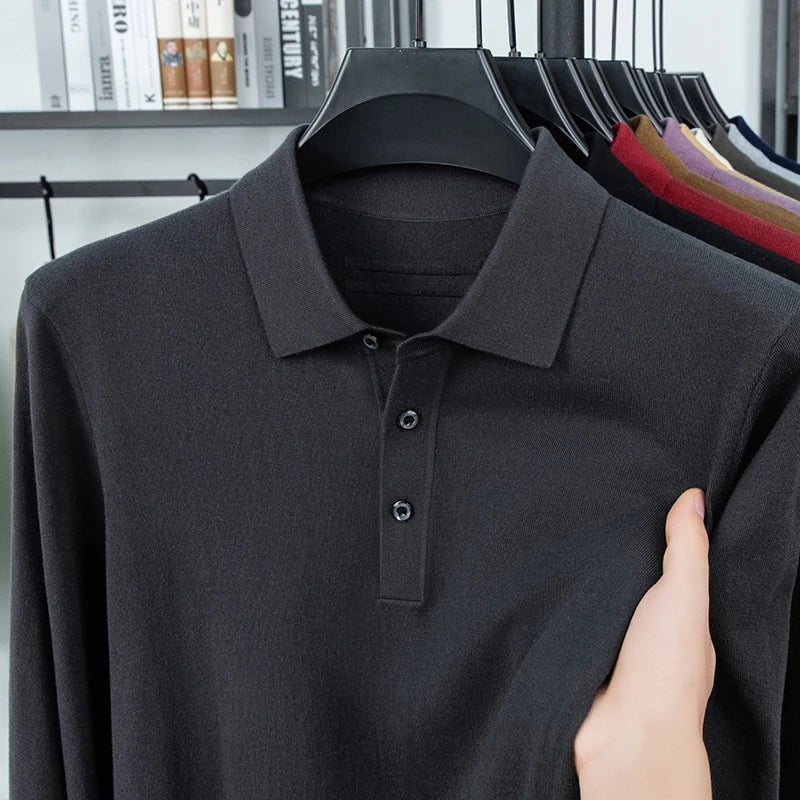 Silk - wool cashmere polo sweater - Antonios