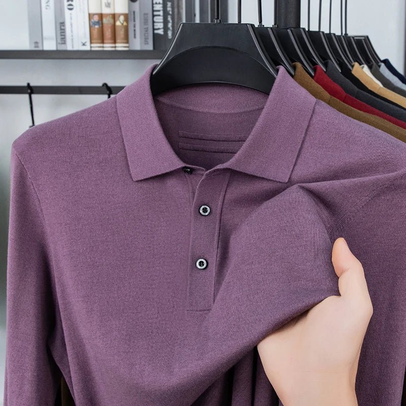 Silk - wool cashmere polo sweater - Antonios