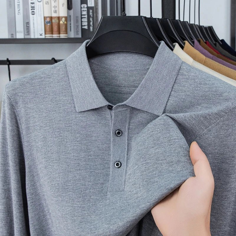 Silk - wool cashmere polo sweater - Antonios