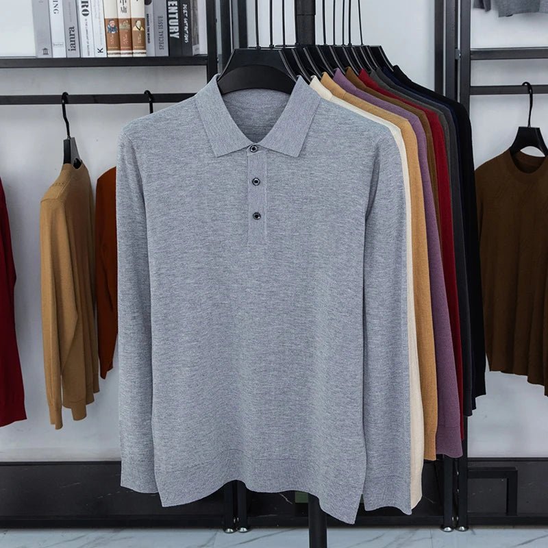 Silk - wool cashmere polo sweater - Antonios