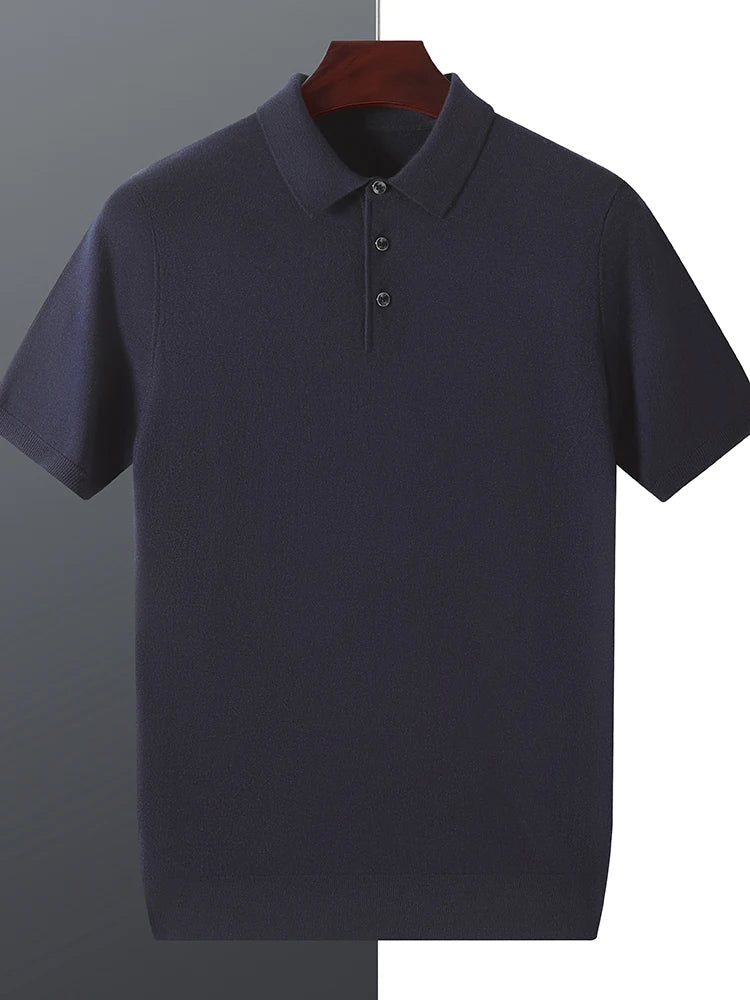 Silk wool polo t-shirt - Antonios