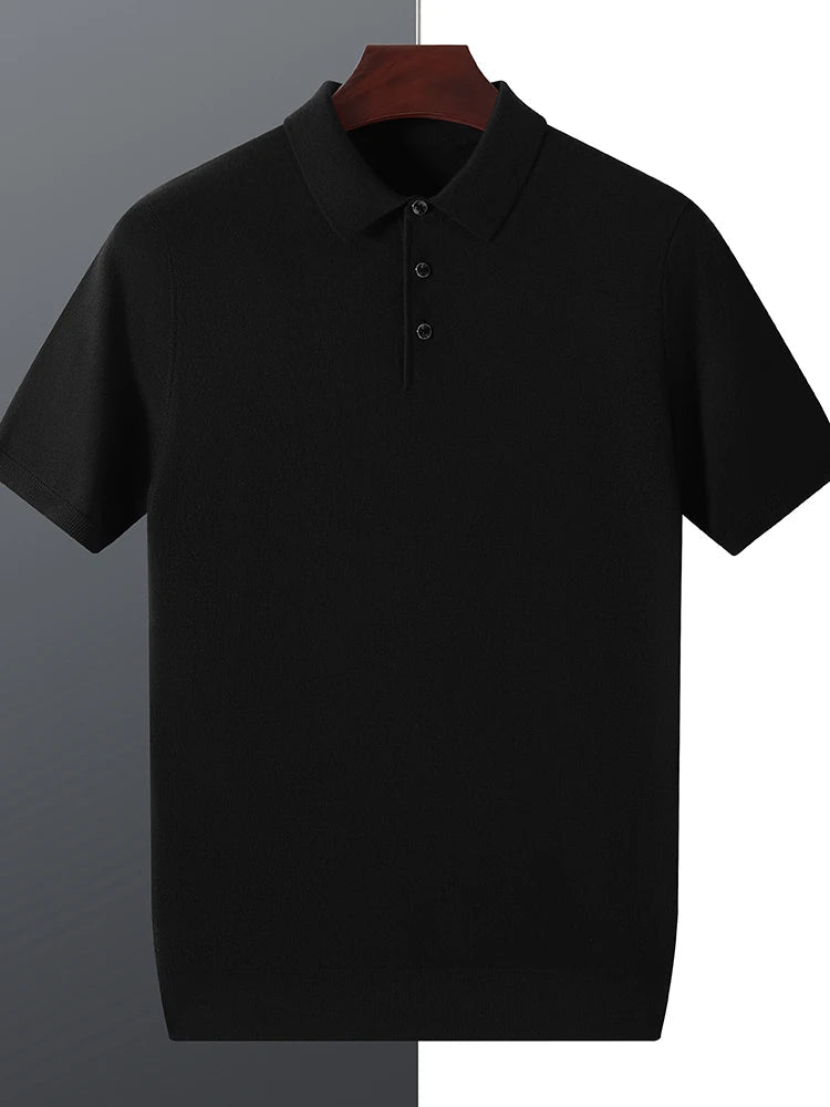 Silk wool polo t-shirt - Antonios