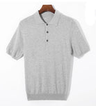 Silk wool polo t-shirt classic knitwear elegance - Antonios