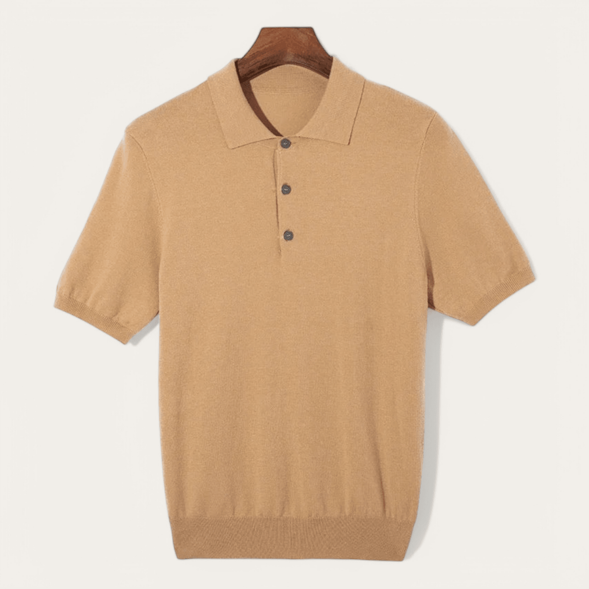 Silk wool polo t-shirt classic knitwear elegance - Antonios