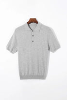 Silk wool polo t-shirt classic knitwear elegance - Antonios