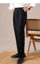 Single - pleat straight high - waist trousers - Antonios