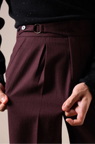 Single - pleat straight high - waist trousers - Antonios