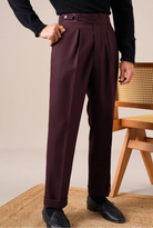 Single - pleat straight high - waist trousers - Antonios