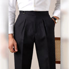 Single - pleat straight high - waist trousers - Antonios