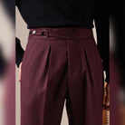 Single - pleat straight high - waist trousers - Antonios