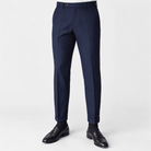 Slim fit ankle trousers - AntoniosClothing - Navy Blue
