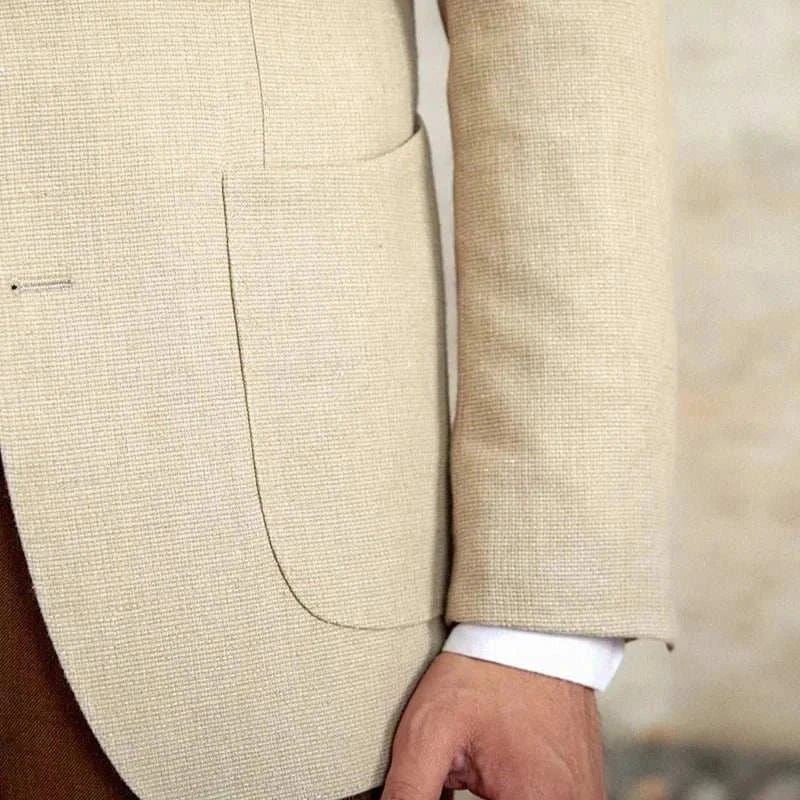 Slim fit cotton - linen blend jacket - Antonios