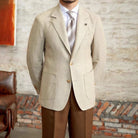 Slim fit cotton - linen blend jacket - Antonios