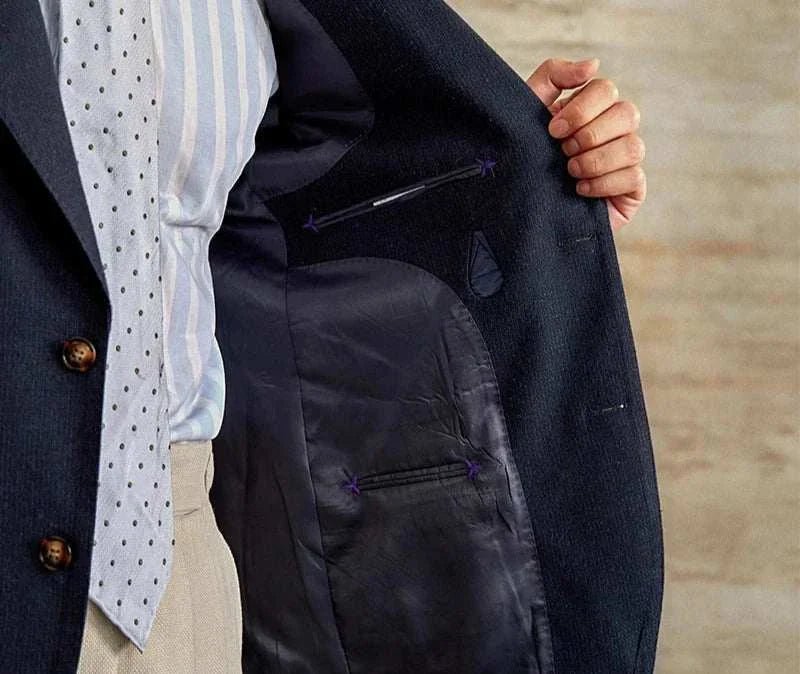 Slim fit cotton - linen blend jacket - Antonios