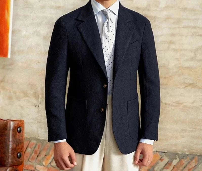 Slim fit cotton - linen blend jacket - Antonios