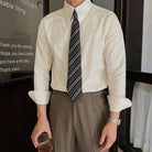 Slim - fit pointed collar striped shirt - Antonios