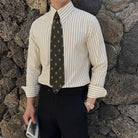 Slim - fit pointed collar striped shirt - Antonios