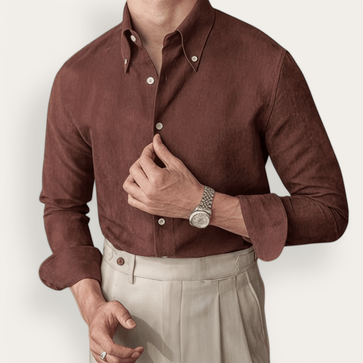 Slim fit solid business shirt office and social wear - Antonios