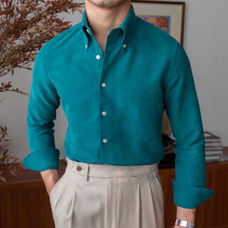 Slim fit solid business shirt office and social wear - Antonios