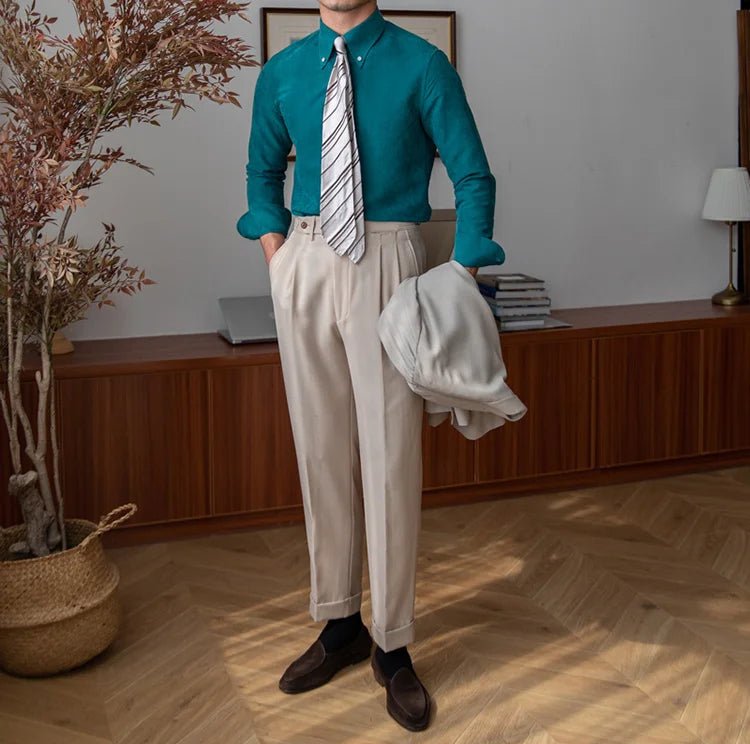 Slim fit solid business shirt office and social wear - Antonios