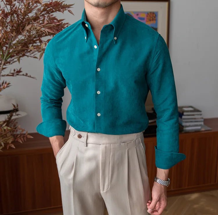 Slim fit solid business shirt office and social wear - Antonios