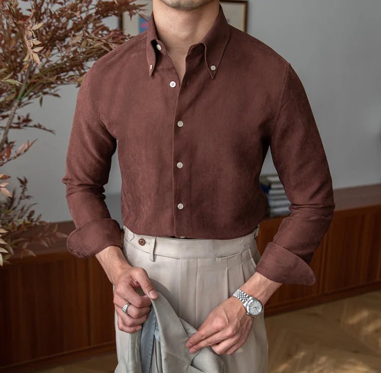 Slim fit solid business shirt office and social wear - Antonios