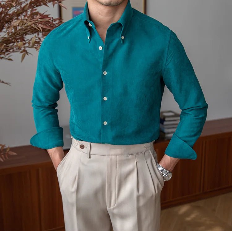 Slim fit solid business shirt office and social wear - Antonios