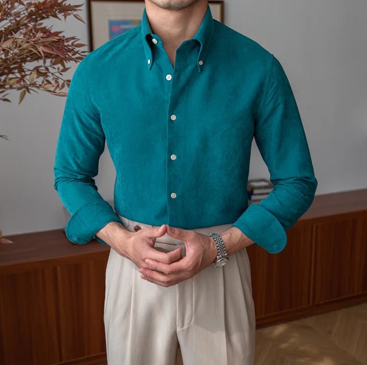 Slim fit solid business shirt office and social wear - Antonios