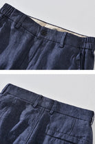 Slim - fit straight linen pants - Antonios