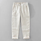 Slim - fit straight linen pants - Antonios