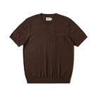 Slim fit t-shirt with chest pocket 100% combed cotton - AntoniosClothing - Brown