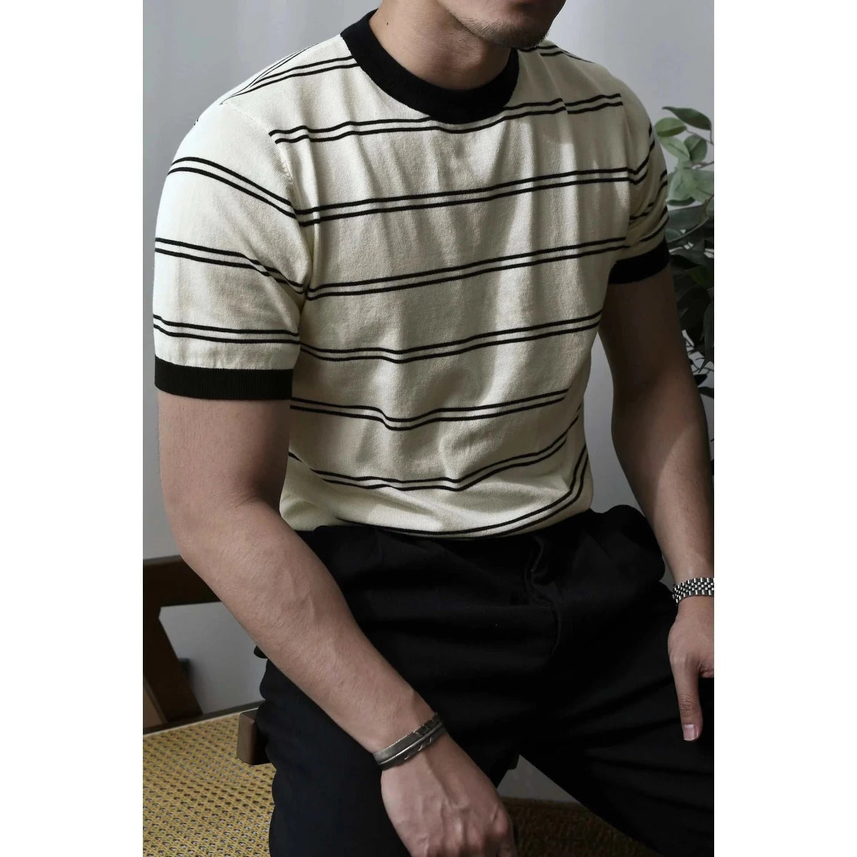 Smart casual striped summer t-shirt - Antonios