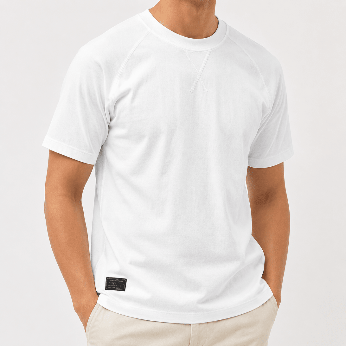 Solid american retro heavy cotton t-shirt - AntoniosClothing - White