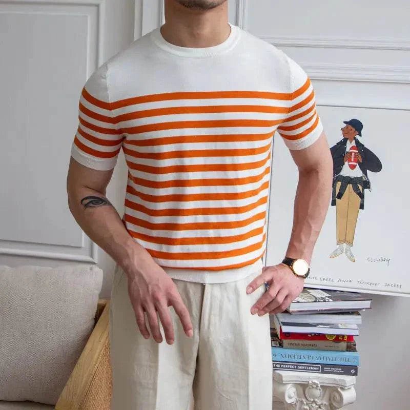 Spring knitted round neck t-shirt - Antonios