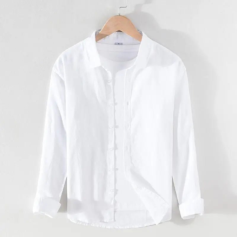 Spring stand collar long - sleeve casual streetwear button - up - Antonios