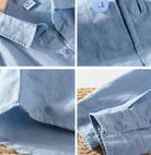 Spring stand collar long - sleeve casual streetwear button - up - Antonios