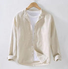 Spring stand collar long - sleeve casual streetwear button - up - Antonios