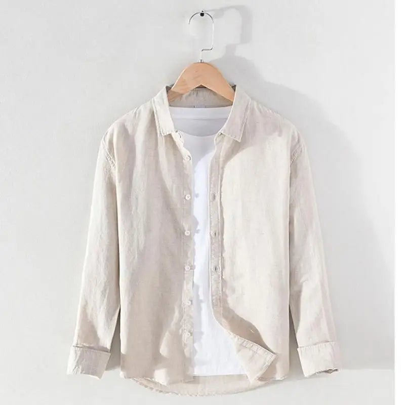 Spring stand collar long - sleeve casual streetwear button - up - Antonios