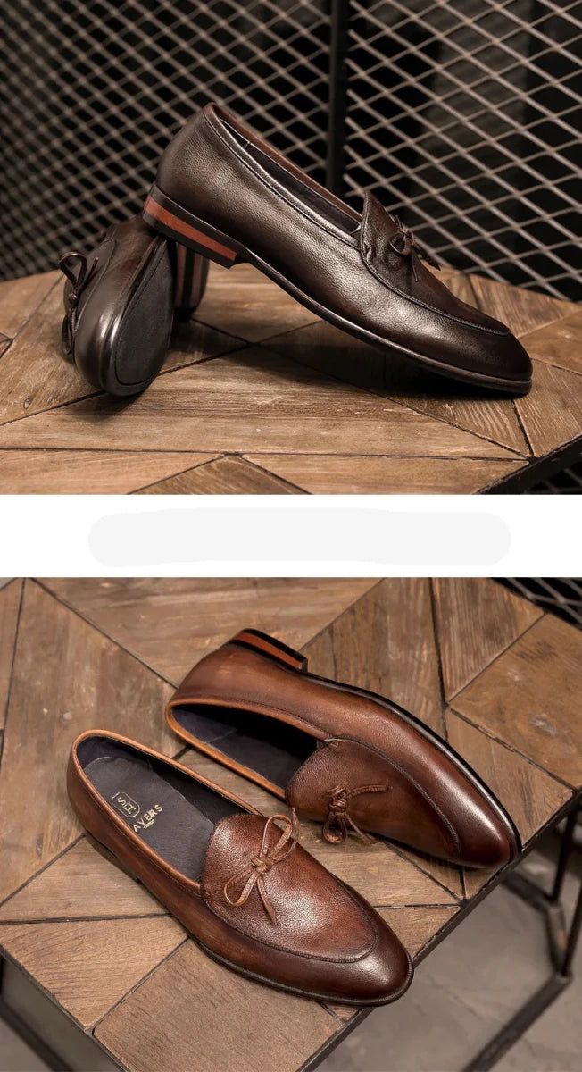 Square - toe bow loafer - Antonios