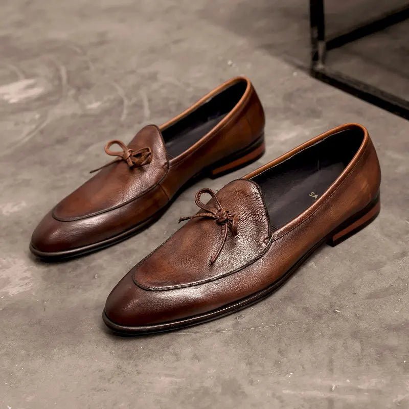 Square - toe bow loafer - Antonios
