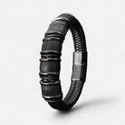 Stainless steel leather bracelet - Antonios