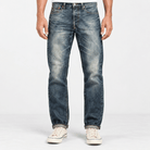 Stonewashed tapered cotton blend jeans - AntoniosClothing - Stonewashed blue