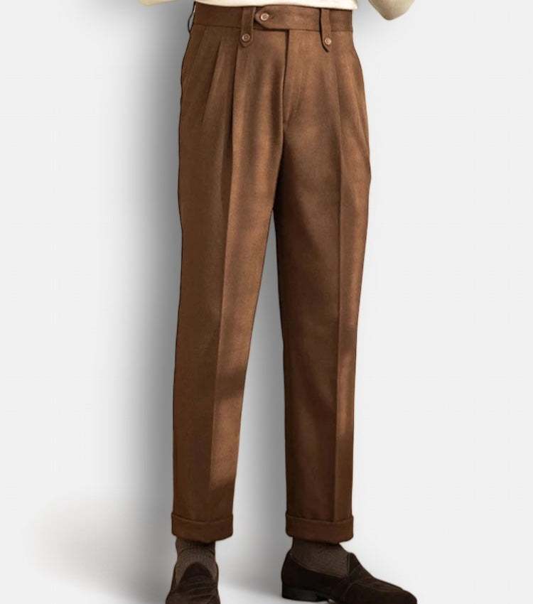 Straight high - waist casual trousers - Antonios