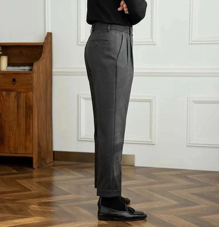 Straight high - waist casual trousers - Antonios