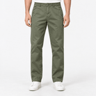 Straight leg cotton utility trousers - AntoniosClothing - Army green
