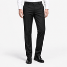 Straight leg stretch trousers - AntoniosClothing - Black